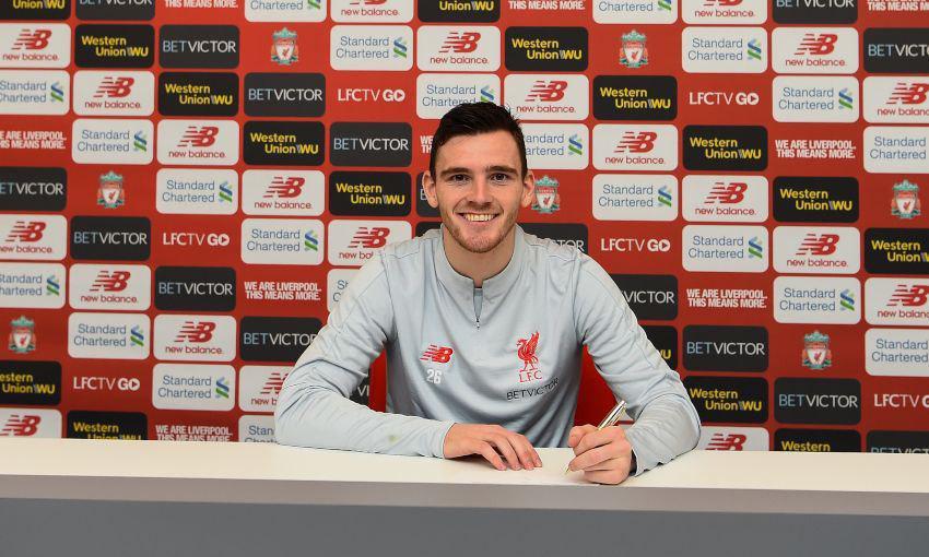 Andy Robertson តកុងត្រាថ្មីជាមួយ  Liverpool ដល់ឆ្នាំ២០២៤