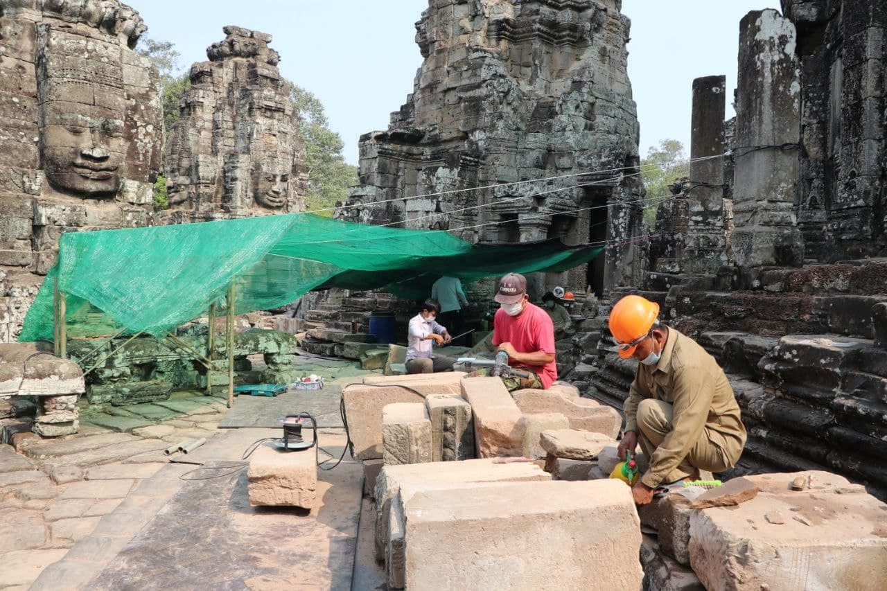 អាជ្ញាធរជាតិអប្សរាពន្លឿនការជួសជុលខឿនជ្រុងនិរតីនៃប្រាសាទបាយ័ន្តឱ្យរួចរាល់ មុនរដូវវស្សាមកដល់