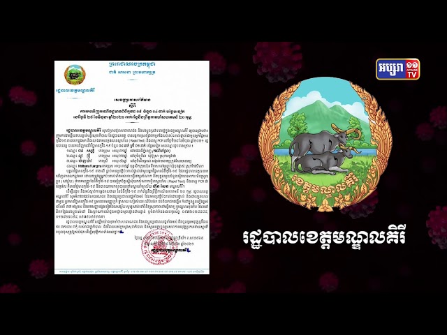 ខេត្តមណ្ឌលគិរី ឆ្លងថ្មី៤នាក់ និងស្លាប់ម្នាក់ជាស្ត្រីមានផ្ទៃពោះ៧ខែ (Video Inside)