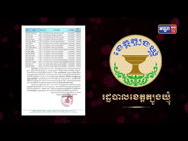 ខេត្តត្បូងឃ្មុំ ឆ្លងថ្មី៣៨នាក់ (Video Inside)