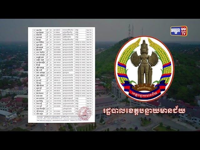 ខេត្តបន្ទាយមានជ័យ ឆ្លងថ្មី១០៦នាក់ (Video Inside)