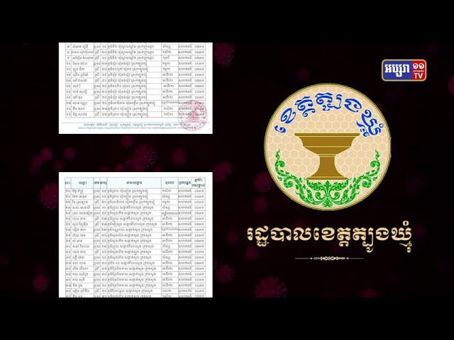 ខេត្តត្បូងឃ្មុំ ឆ្លងថ្មី៦៥នាក់ (Video Inside)