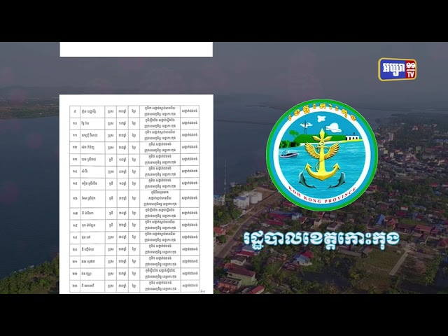 ខេត្តកោះកុង ឆ្លងថ្មី៩១នាក់ (Video Inside)