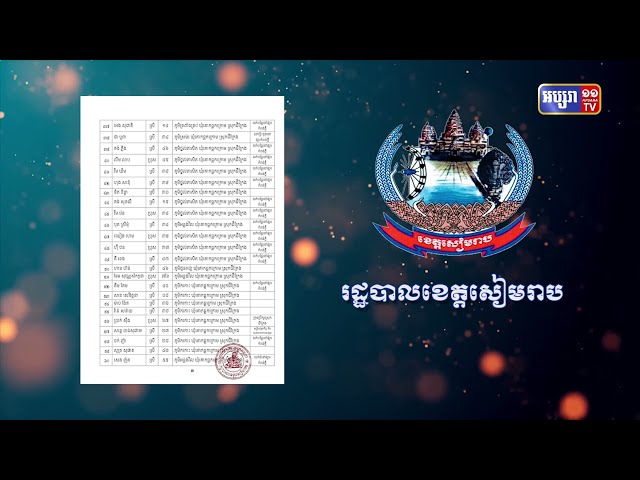 ខេត្តសៀមរាប ឆ្លងថ្មី១២៣នាក់ (Video Inside)