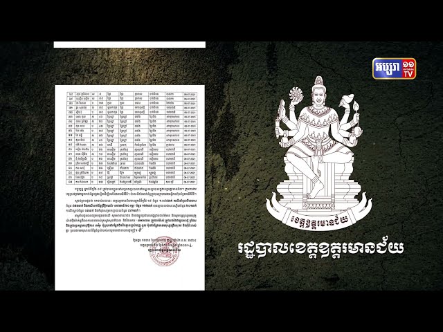 ខេត្តឧត្តរមានជ័យ ឆ្លងថ្មី៨៧នាក់ (Video Inside)