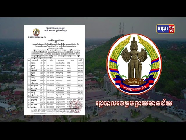 ខេត្តបន្ទាយមានជ័យ ឆ្លងថ្មី១០៧នាក់ (Video Inside)