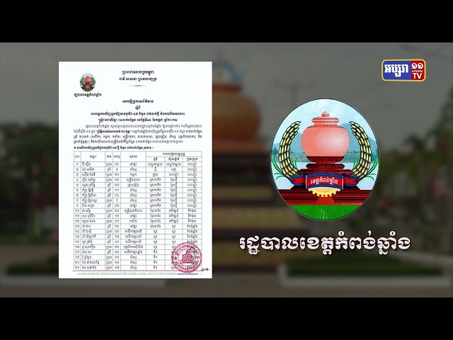 ខេត្តកំពង់ឆ្នាំង ឆ្លងថ្មី៣៥ និង ស្លាប់១នាក់ (Video Inside)