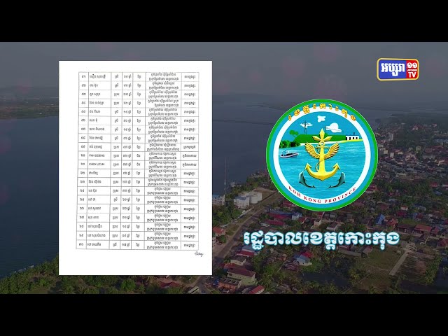 ខេត្តកោះកុង ឆ្លងថ្មី៨៤នាក់ (Video Inside)