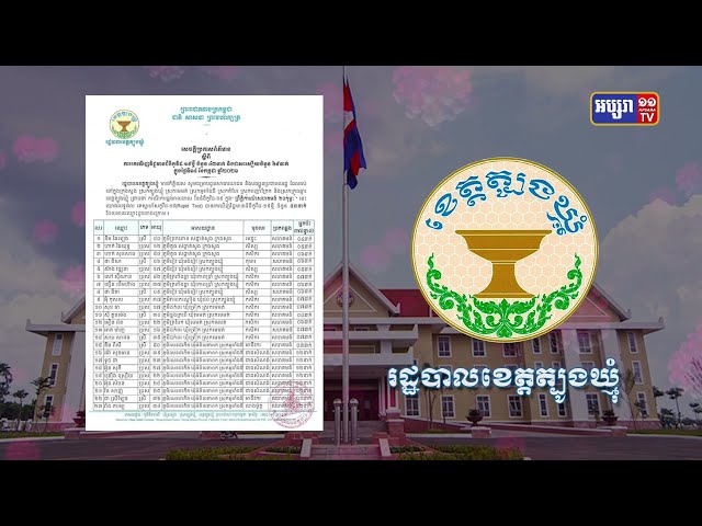 ខេត្តត្បូងឃ្មុំ ឆ្លងថ្មី៤៣នាក់ (Video Inside)