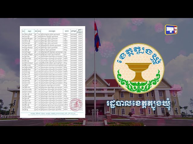 ខេត្តត្បូងឃ្មុំ ឆ្លងថ្មី៥៩នាក់ (Video Inside)