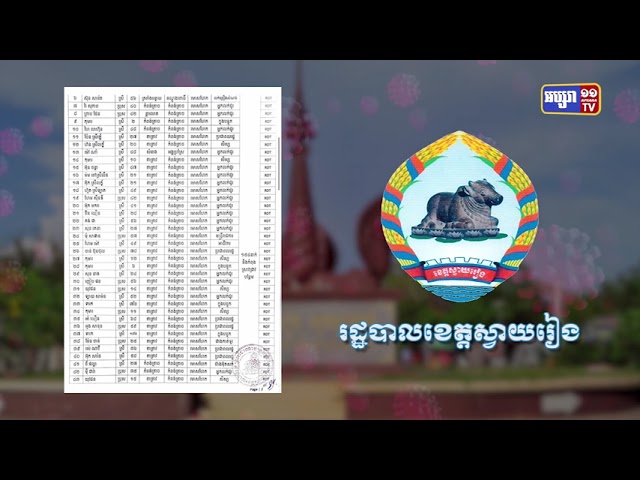 ខេត្តស្វាយរៀង រកឃើញអ្នកឆ្លងថ្មី១១៨នាក់ និងស្លាប់២នាក់ (Video Inside)