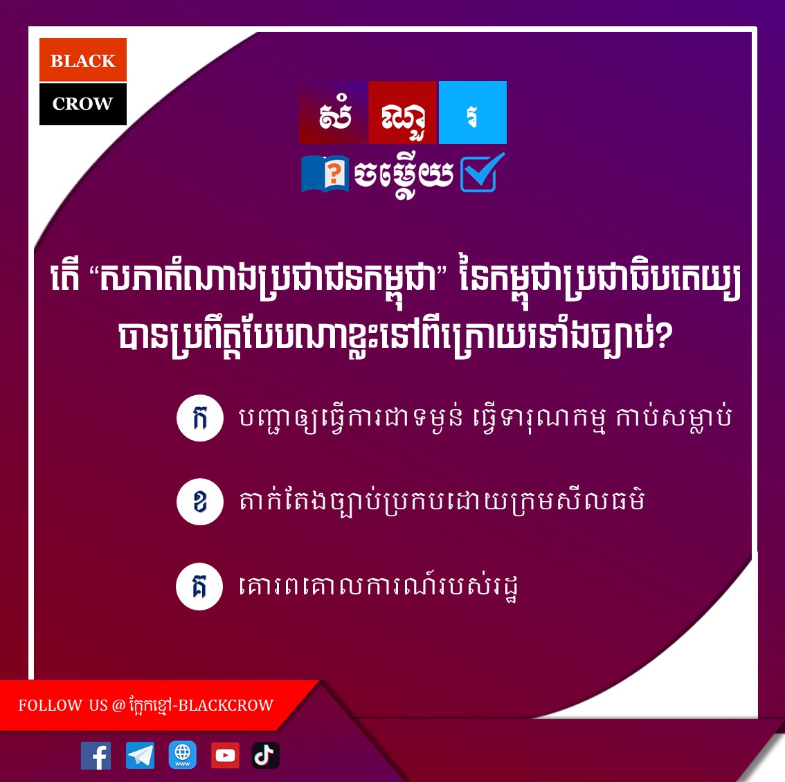 តើ “សភាតំណាងប្រជាជនកម្ពុជា” នៃកម្ពុជាប្រជាធិបតេយ្យបានប្រព្រឹត្ដបែបណាខ្លះនៅពីក្រោយរនាំងច្បាប់?