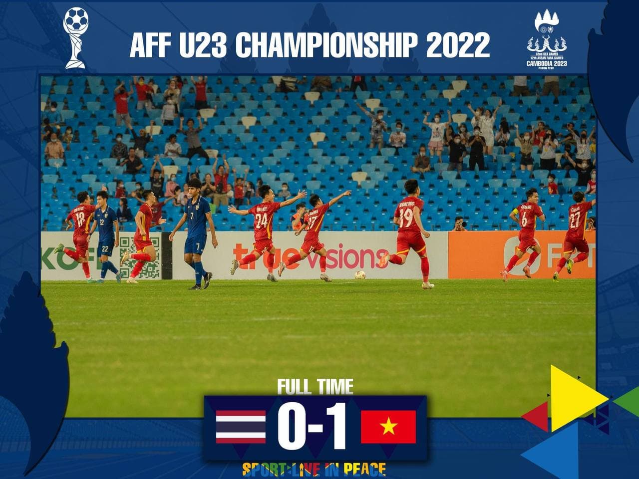 ក្រុមជម្រើសជាតិ U23 វៀតណាម គ្រងជើងឯកពានរង្វាន់ AFF U23 Championship 2022 និងជាលើកដំបូង ក្នុង ប្រវត្តិ ចូល រួម ព្រឹត្តិ ការណ៍ ប្រ ចាំតំបន់នេះ