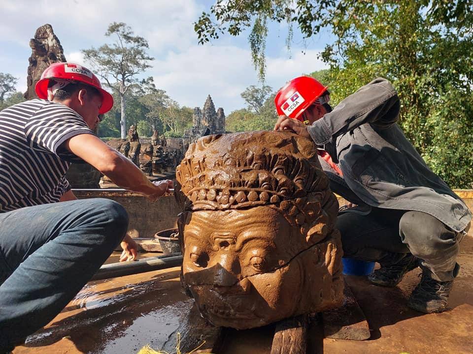 ប្រទះឃើញបំណែកព្រះកេសអសុរាមួយ នៅប៉ែកខាងកើតខ្លោងទ្វារទន្លេអុំ