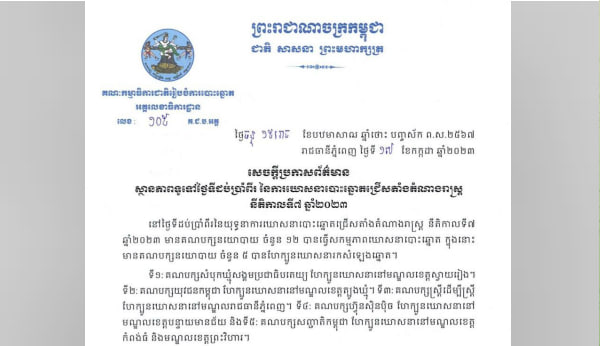 ស្ថានភាពទូទៅថ្ងៃទីដប់ប្រាំពីរ នៃការឃោសនាបោះឆ្នោតជ្រើសតាំងតំណាងរាស្រ្ត នីតិកាលទី៧ ឆ្នាំ២០២៣ មានសភាពរលូនល្អ