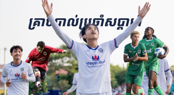 ជម្រើសគ្រាប់បាល់ល្អបំផុតពីរគ្រាប់ប្រចាំ Cambodian Premier League សប្ដាហ៍ទី២១